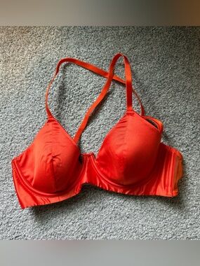 Savage x Fenty orange satin bra